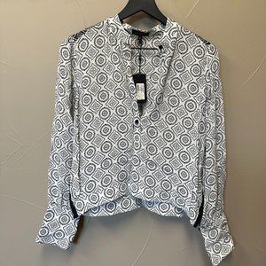 Rag and Bone Tallulah Blouse White Multi Small